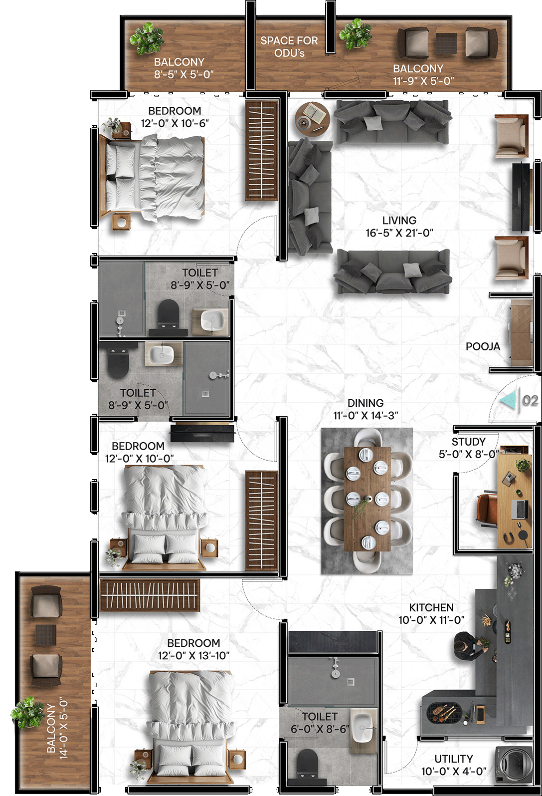 3 Bedrooms Bedrooms, ,3 BathroomsBathrooms,Apartment,Available Floor Plans,1750