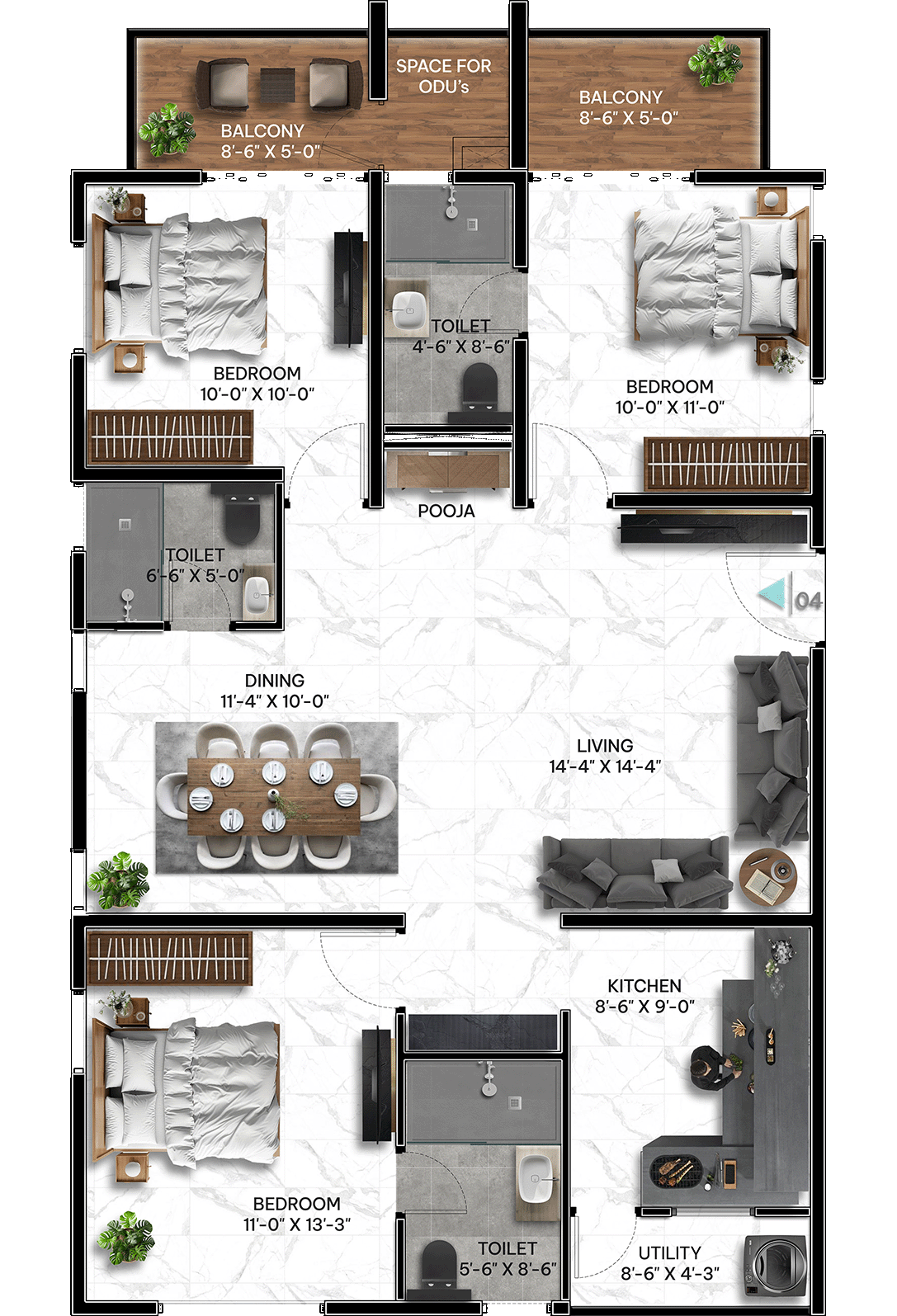 3 Bedrooms Bedrooms, ,3 BathroomsBathrooms,Apartment,Available Floor Plans,1752