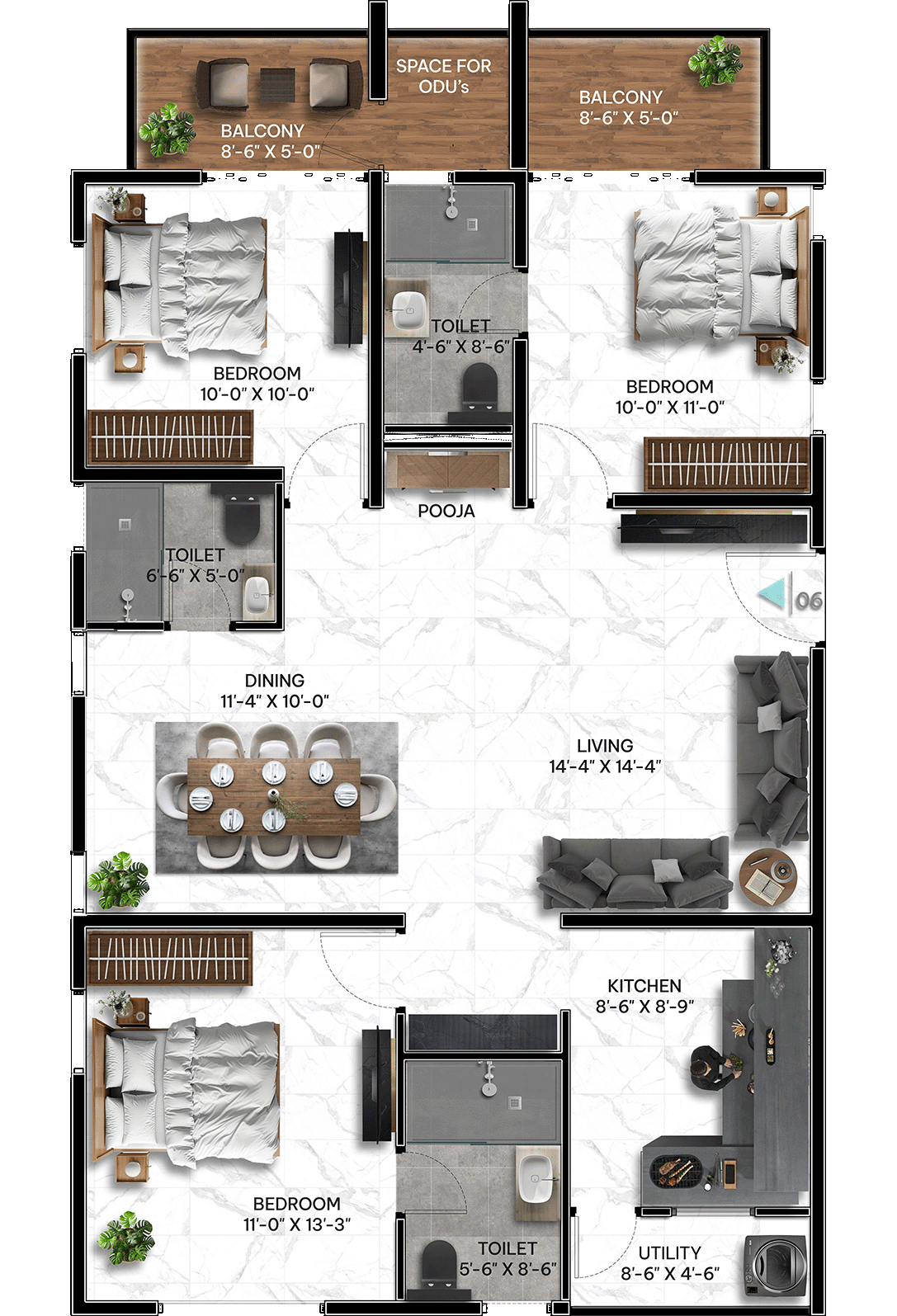 3 Bedrooms Bedrooms, ,3 BathroomsBathrooms,Apartment,Available Floor Plans,1665