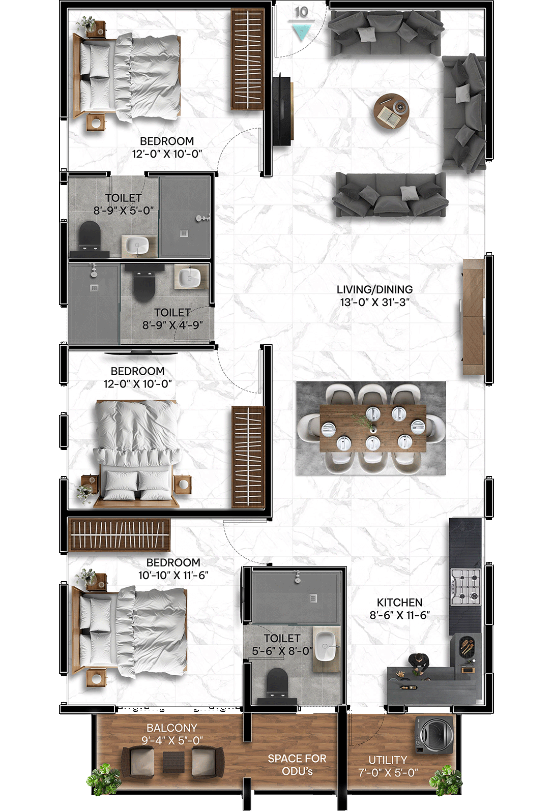 3 Bedrooms Bedrooms, ,3 BathroomsBathrooms,Apartment,Available Floor Plans,1770
