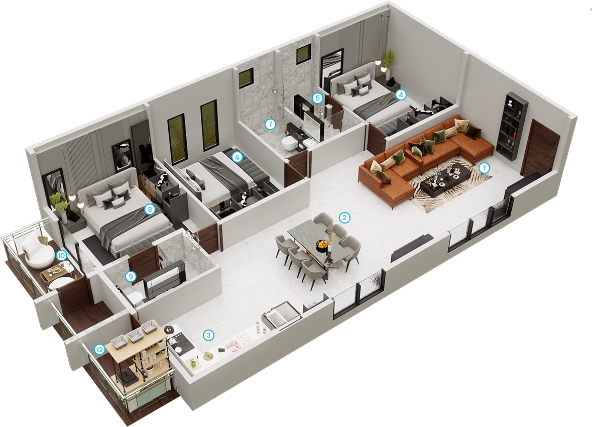 3 Bedrooms Bedrooms, ,3 BathroomsBathrooms,Apartment,Available Floor Plans,1781