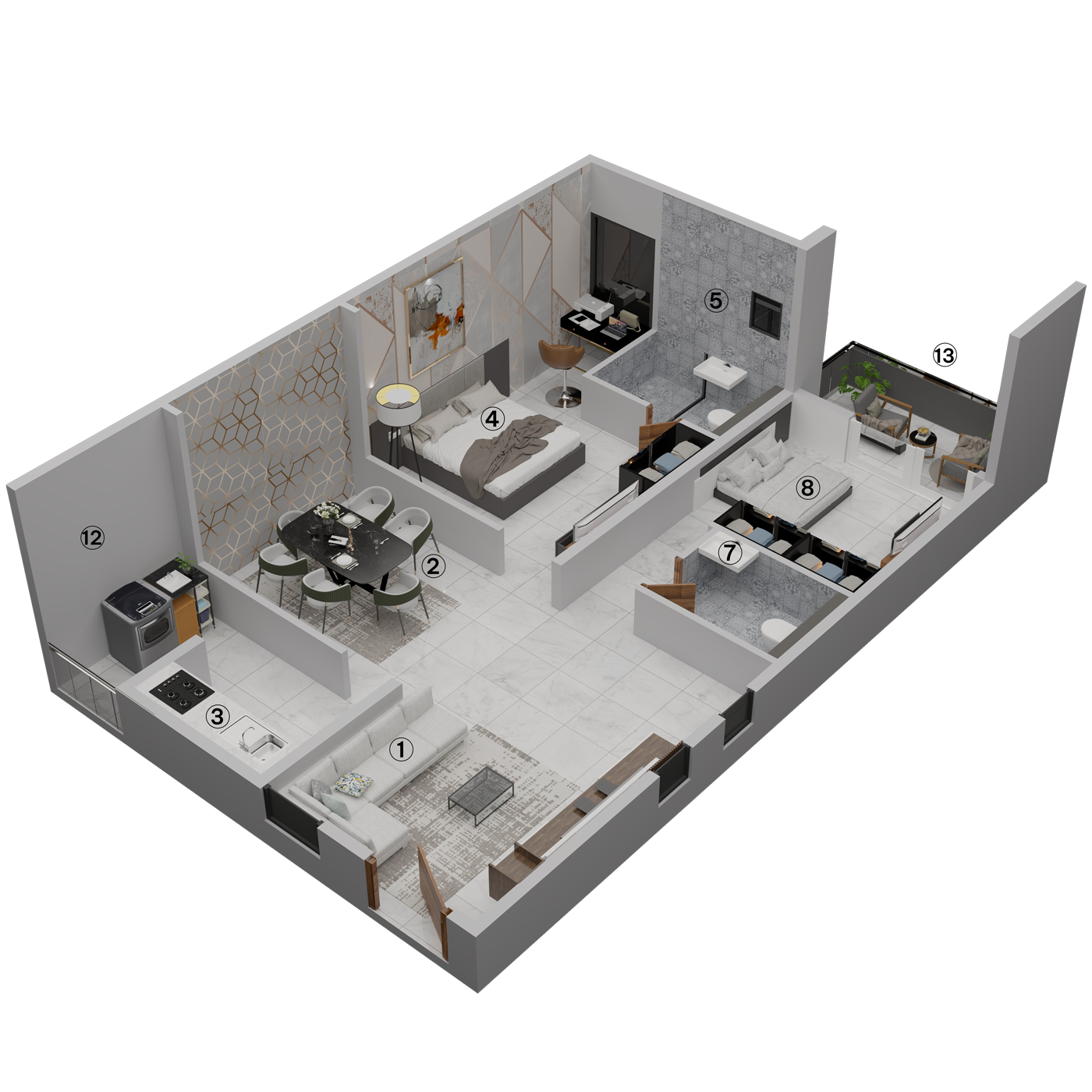 2 Bedrooms Bedrooms, ,2 BathroomsBathrooms,Apartment,Available Floor Plans,1561